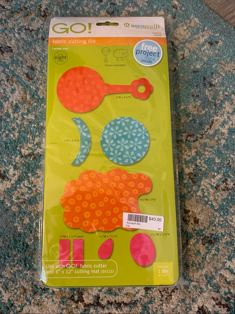 GO! AccuQuilt Fabric Cutting Die Nursery New in package